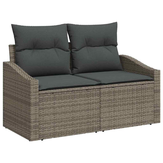 Sofá de jardim com almofada Cinzeto 123 x 62 x 69cm vime PE