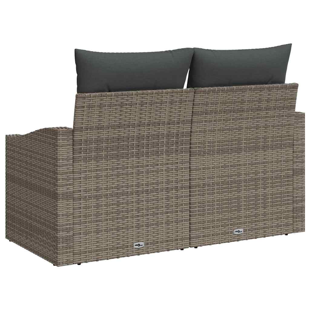 Sofá de jardim com almofada Cinzeto 123 x 62 x 69cm vime PE