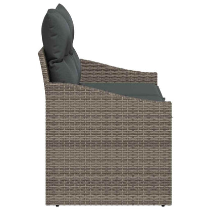 Sofá de jardim com almofada Cinzeto 123 x 62 x 69cm vime PE