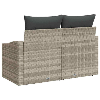 Sofá de jardim com almofada Cinzeto 123 x 62 x 69cm vime PE