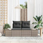 Sofá de jardim com almofada Cinzeto 123 x 62 x 69cm vime PE
