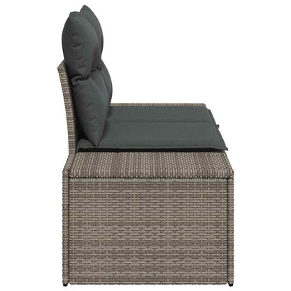 Sofá de jardim com almofada Cinzeto 123 x 62 x 69cm vime PE