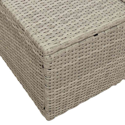 Sofá de jardim com almofada Cinzeto 123 x 62 x 69cm vime PE