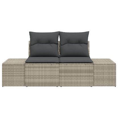 Sofá de jardim com almofada Cinzeto 123 x 62 x 69cm vime PE