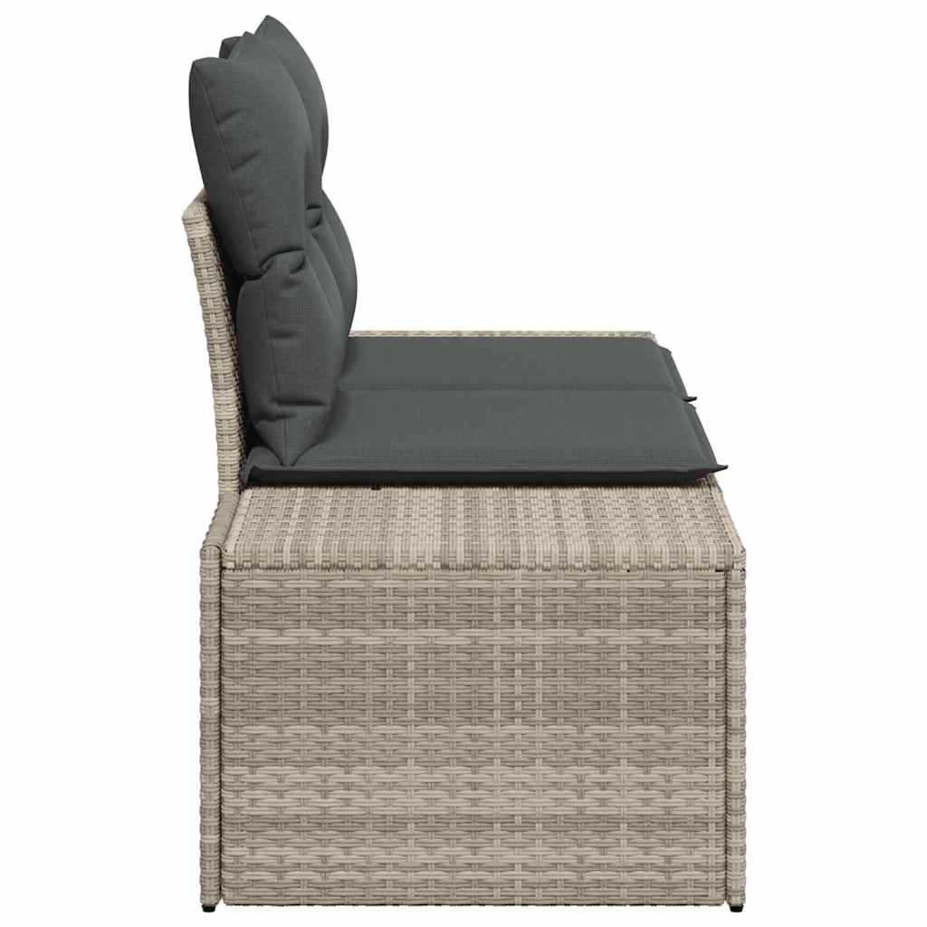 Sofá de jardim com almofada Cinzeto 123 x 62 x 69cm vime PE