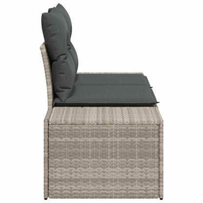 Sofá de jardim com almofada Cinzeto 123 x 62 x 69cm vime PE