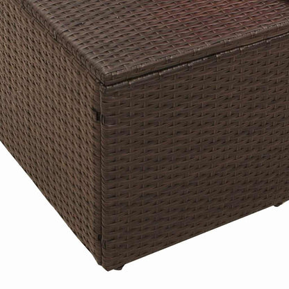 Sofá de jardim com almofada Castanho 123 x 62 x 69cm vime PE