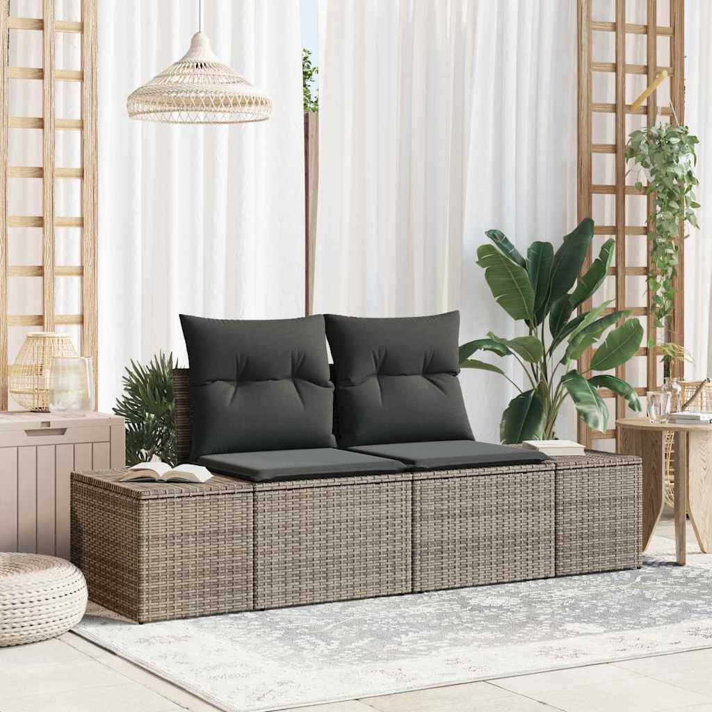 Sofá de jardim Cinzeto 123 x 62 x 69cm vime PE