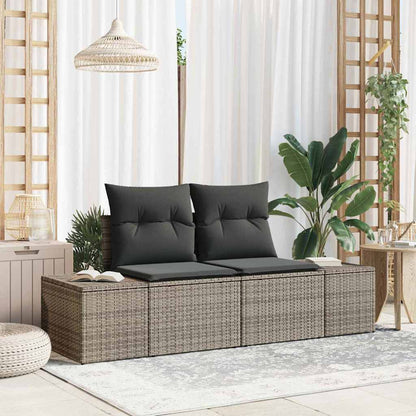 Sofá de jardim Cinzeto 123 x 62 x 69cm vime PE