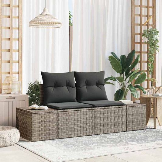 Sofá de jardim Cinzeto 123 x 62 x 69cm vime PE
