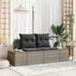 Sofá de jardim Cinzeto 123 x 62 x 69cm vime PE