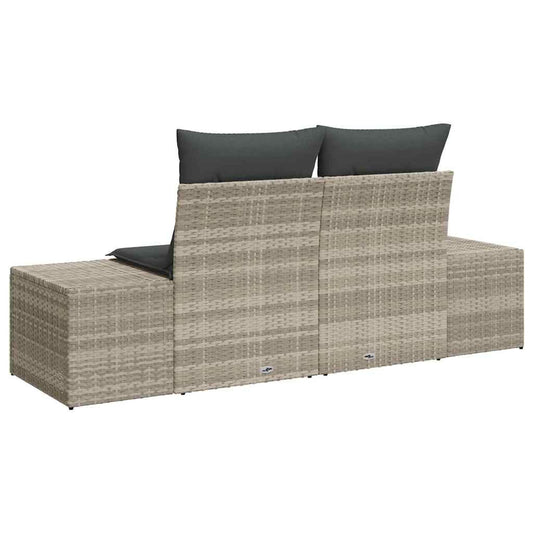 Sofá de jardim Cinzeto 123 x 62 x 69cm vime PE
