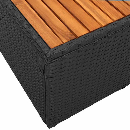 Sofá de jardim Preto 184 x 62 x 85cm vime PE
