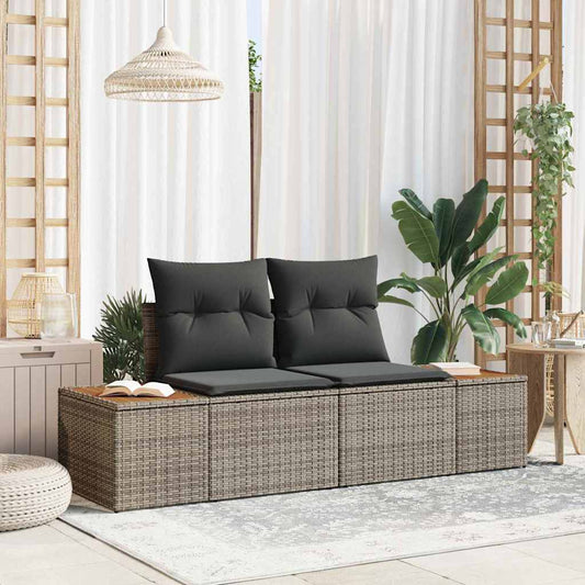 Sofá de jardim Cinzeto 184 x 62 x 85cm vime PE
