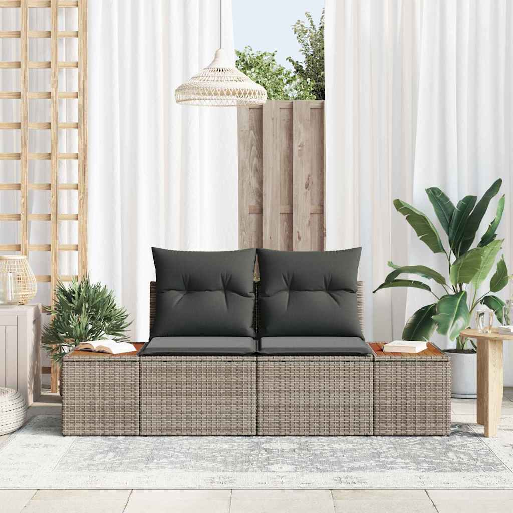 Sofá de jardim Cinzeto 184 x 62 x 85cm vime PE