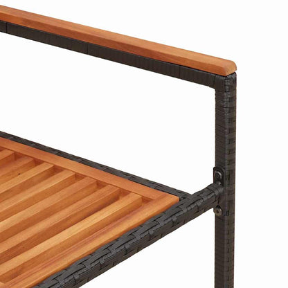 Cadeiras empilháveis para jardim 2 pcs Marrom e Preto