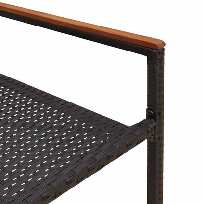 Cadeiras empilháveis para jardim 2 pcs Preto e Marrom