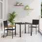 Cadeiras empilháveis para jardim 2 pcs Preto e Marrom