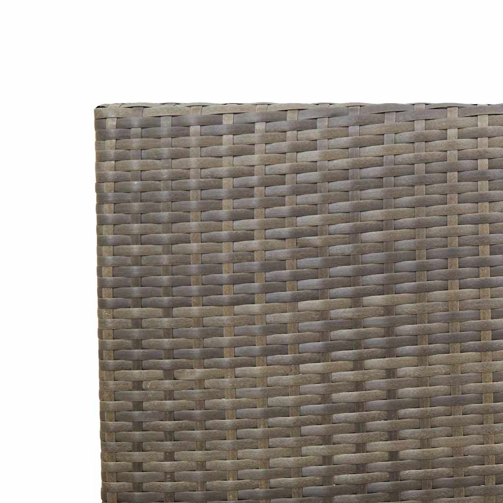 Cadeiras empilháveis para jardim 2 pcs Cinza e Marrom
