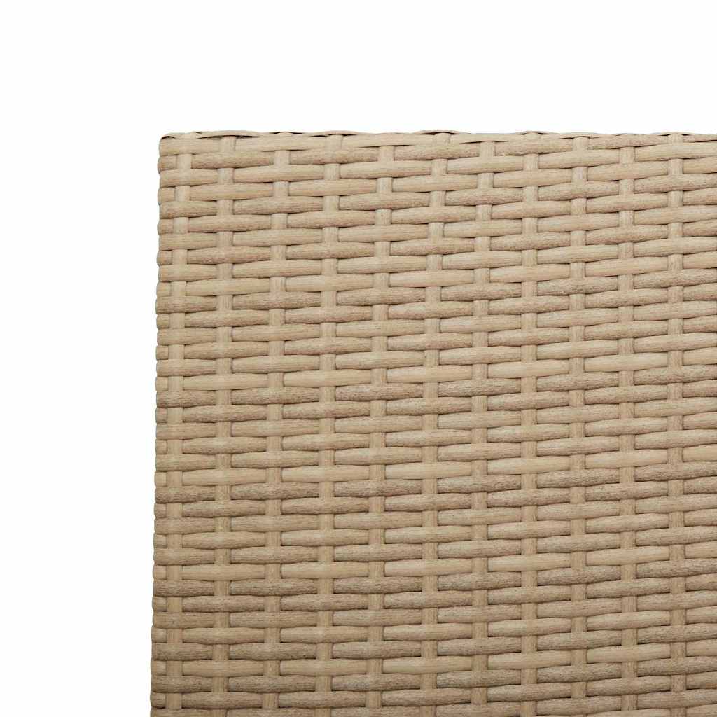 Cadeiras empilháveis para jardim 2 pcs Creme e Marrom