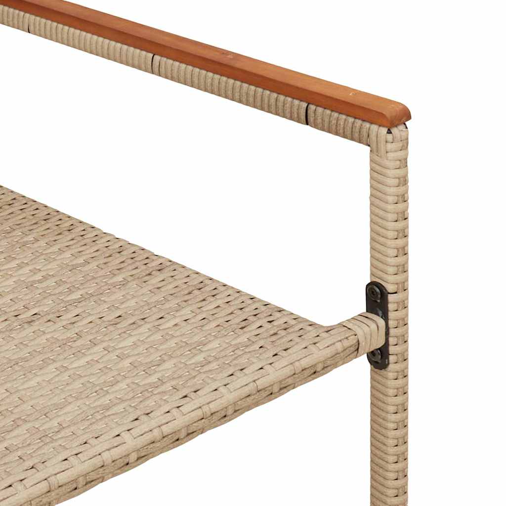 Cadeiras empilháveis para jardim 2 pcs Creme e Marrom
