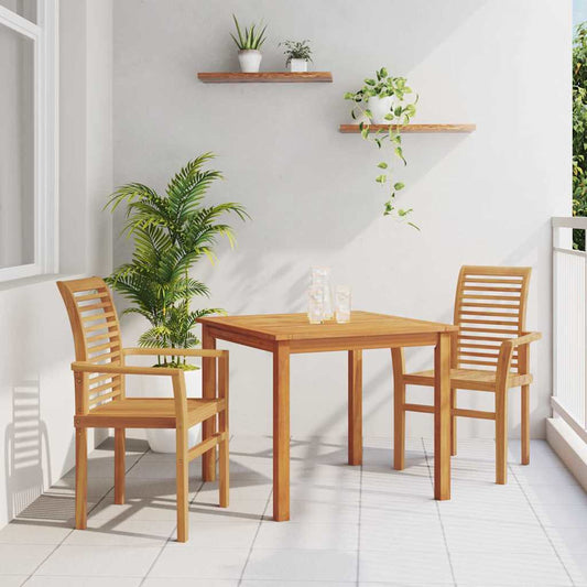 Cadeira de Jardim Empilhável Castanho 62.5 x 54.5 x 95.5 cm