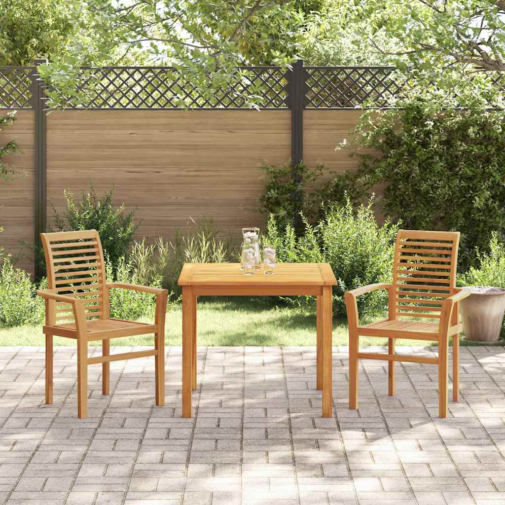 Cadeira de Jardim Empilhável Castanho 62.5 x 54.5 x 95.5 cm