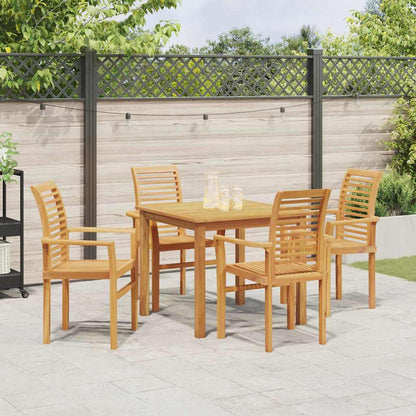 Cadeira de Jardim Empilhável Castanho 62.5 x 54.5 x 95.5 cm