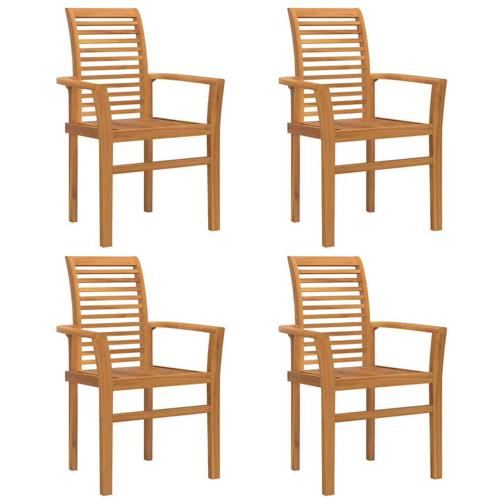 Cadeira de Jardim Empilhável Castanho 62.5 x 54.5 x 95.5 cm