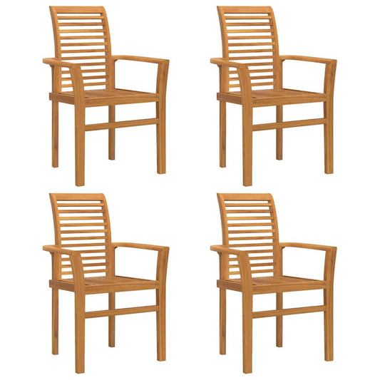 Cadeira de Jardim Empilhável Castanho 62.5 x 54.5 x 95.5 cm