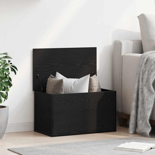 Caixa de Armazenamento Carvalho preto 60 x 35 x 35 cm