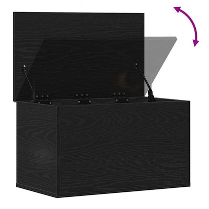 Caixa de Armazenamento Carvalho preto 60 x 35 x 35 cm