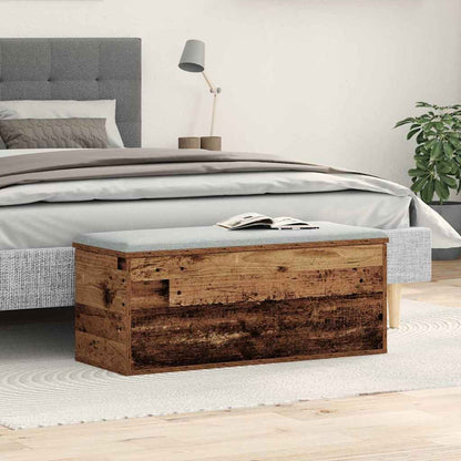 Caixa de Armazenamento Madeira antiga 90 x 35 x 35 cm