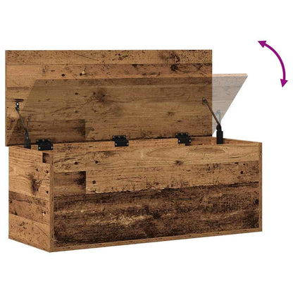 Caixa de Armazenamento Madeira antiga 90 x 35 x 35 cm