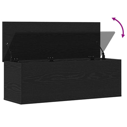 Caixa de Armazenamento Carvalho preto 102 x 35 x 35 cm