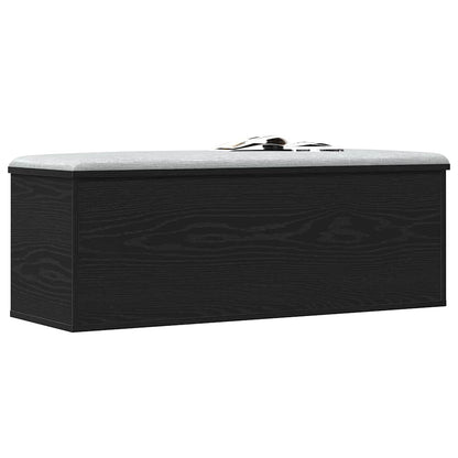 Caixa de Armazenamento Carvalho preto 102 x 35 x 35 cm