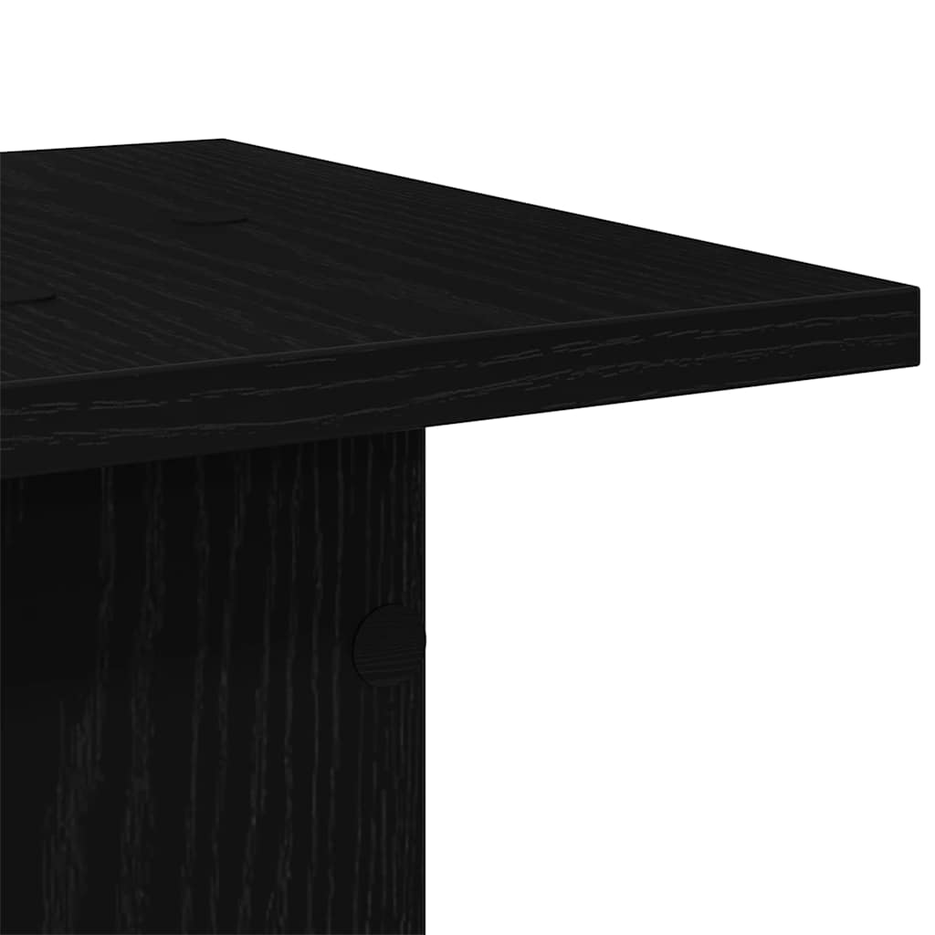 Suporte para Plantas 2 pcs Carvalho Preto 30 x 30 x 95 cm