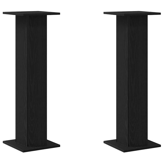 Suporte para Plantas 2 pcs Carvalho Preto 30 x 30 x 95 cm