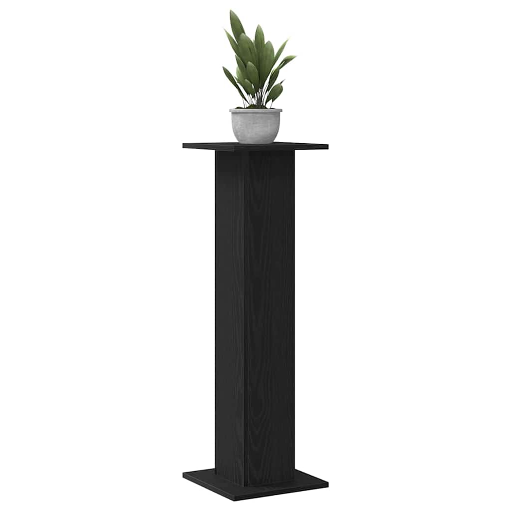 Suporte para Plantas 2 pcs Carvalho Preto 30 x 30 x 95 cm