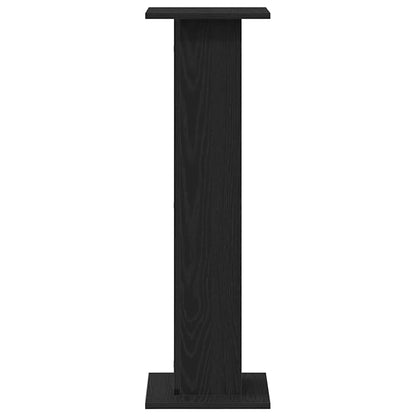 Suporte para Plantas 2 pcs Carvalho Preto 30 x 30 x 95 cm