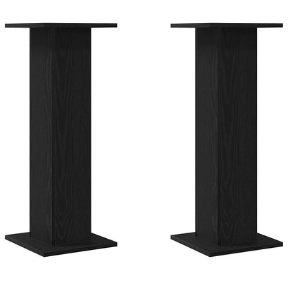 Suporte para Plantas 2 pcs Carvalho preto 30 x 30 x 80 cm