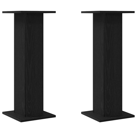Suporte para Plantas 2 pcs Carvalho preto 30 x 30 x 80 cm