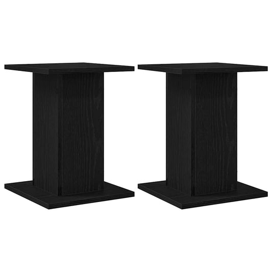 Suporte para Plantas 2 pcs Carvalho preto 30 x 30 x 40 cm