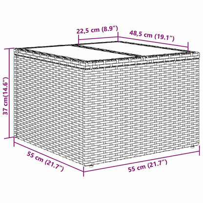 Conjunto de Sofá de Jardim com almofada Manual 6 pcs vime PE