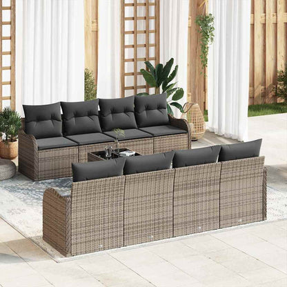 Conjunto de Sofá de Jardim Cinzeto 55 x 55 x 37 cm vime PE