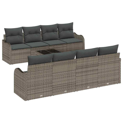 Conjunto de Sofá de Jardim Cinzeto 55 x 55 x 37 cm vime PE