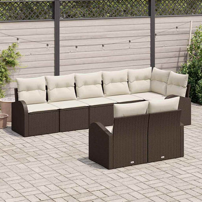 Conjunto de Sofá de Jardim 8 pcs vime PE