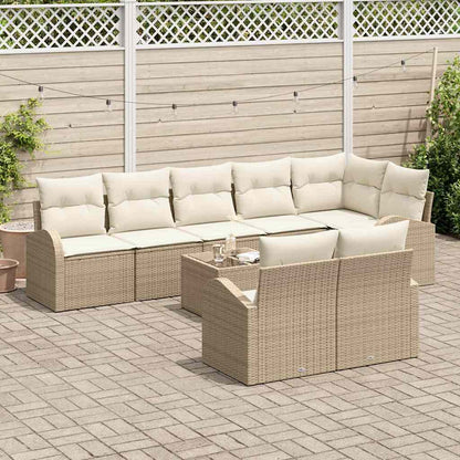 Conjunto de Sofá de Jardim 9 pcs vime PE