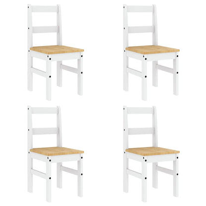 5 pcs conjunto de jantar Panama madeira pinho maciça branco