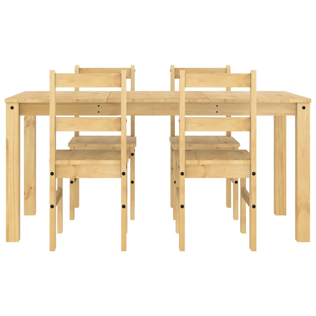5 pcs conjunto de jantar Panama madeira pinho maciça